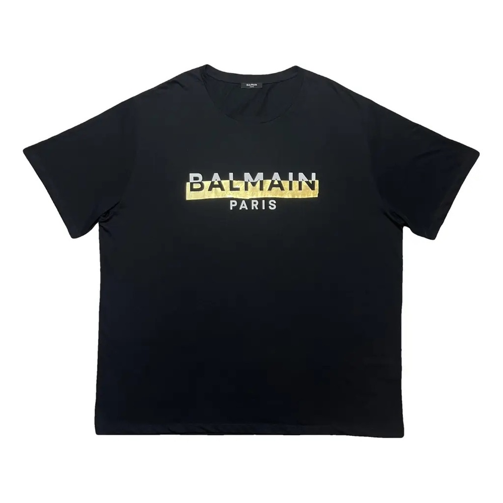 USED Balmain black short sleeve t-shirt kids size 12